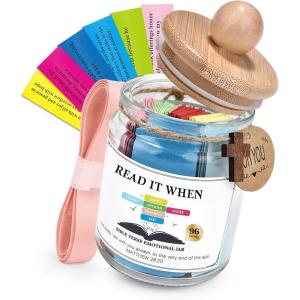 Poesie Bible Verse Jar – Inspirational Birthday Gifts for Christian, Women, Men, Prayer Hope Jar with 96 Verses, Cross, 78-inch Ribbon Bow Retirement Christian Gift