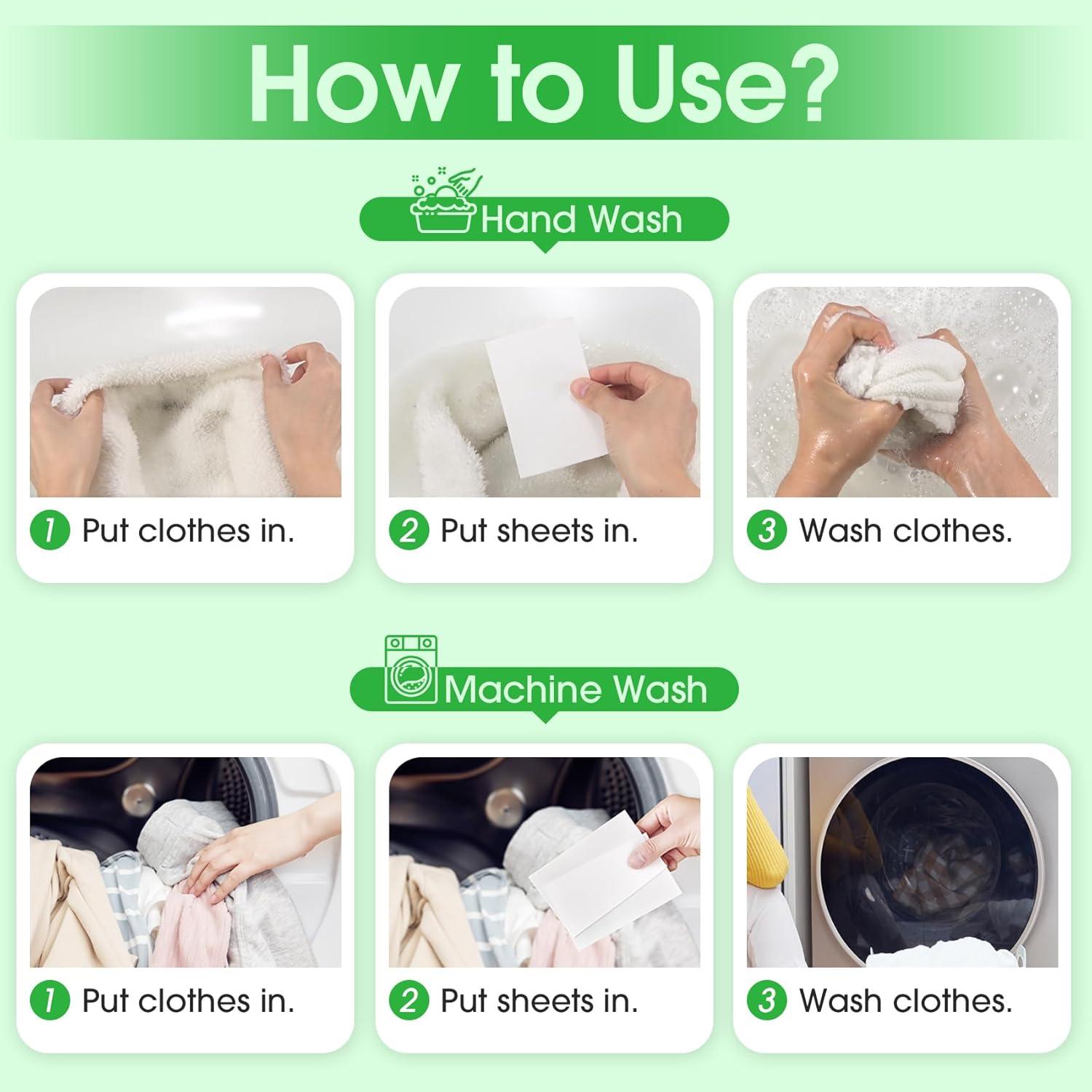 image:imagePoesie Laundry Detergent Sheet Sage Breeze Scent 160 Count Washer Sheets Detergent for Travel RV Trip Camping Home DormFresh