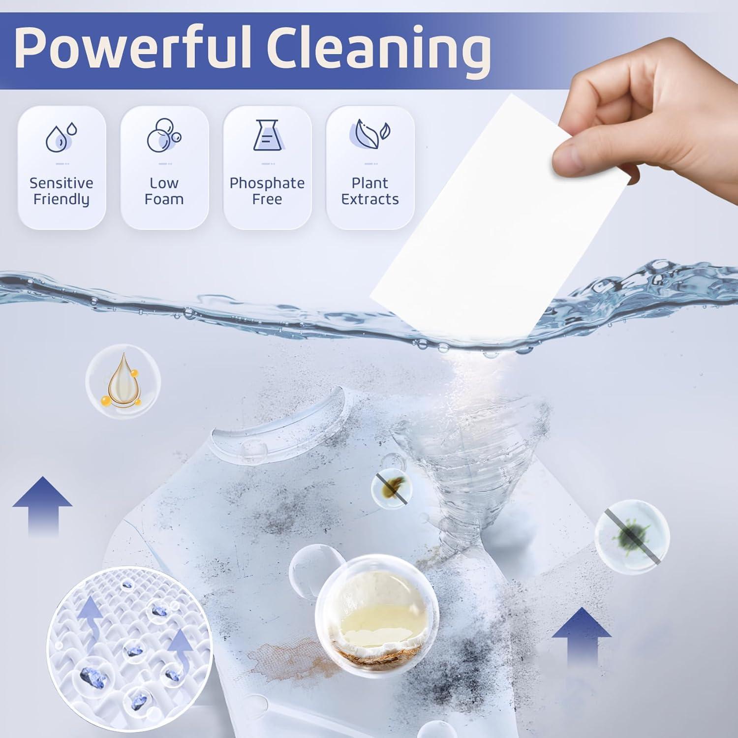 image:imagePoesie Laundry Detergent Sheet Sage Breeze Scent 160 Count Washer Sheets Detergent for Travel RV Trip Camping Home DormOcean
