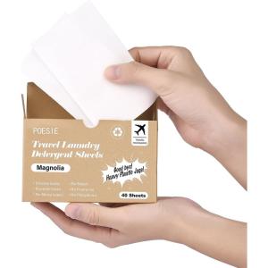 Poesie Laundry Detergent Sheet Sage Breeze Scent 160 Count Washer Sheets Detergent for Travel RV Trip Camping Home Dorm(Magnolia)